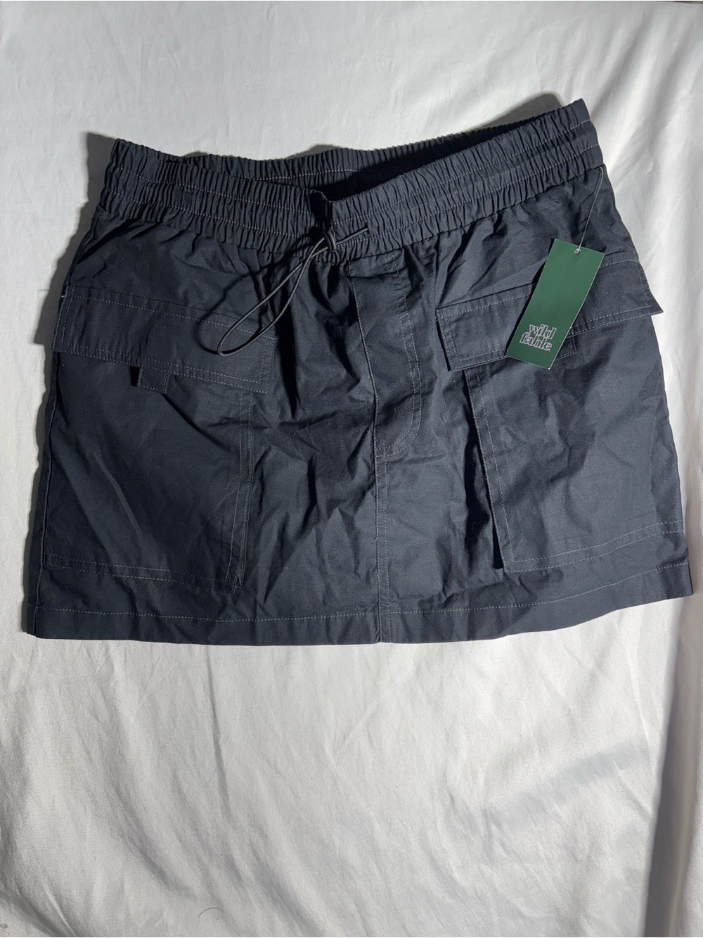 wild fable Black Utility Midi Skirt